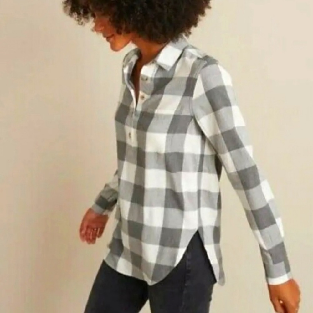 Marine Layer Clara Buffalo Check Popover Shirt